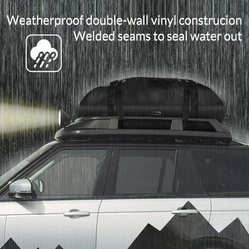​1PC SUV Roof Storage Bag​​ 600D Oxford Waterproof&Snowproof Travel Bag for RV/SUV/Wrangler Heavy Duty All Weather Cargo Carrier - 3