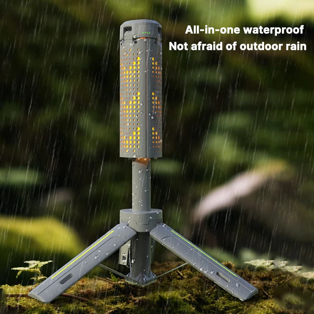 8000mAh Rechargeable Outdoor Portable Hiking Camping Fishing Flashlight Telescoping Camping Lantern Telescopic Camping Light - 5