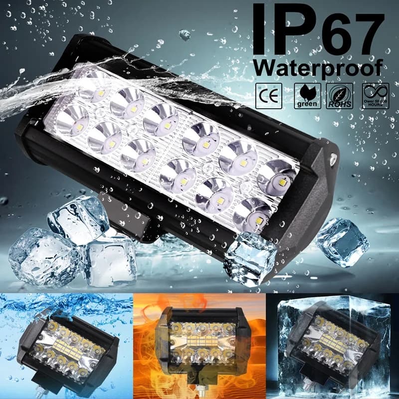 إضاءة عمل سيارة LED للطرق الوعرة 4x4 كشافات مصباح ضباب مصباح أمامي ثنائي باعث للضوء SUV ATV جرار قارب شاحنات حفارة شريط إضاءة 12 فولت 24 فولت - 3