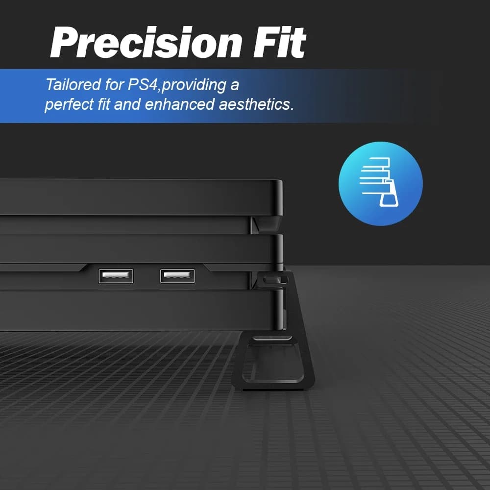 حامل تبريد أفقي من TECTINTER لجهاز PS4 /Slim /Pro إكسسوارات وحدة التحكم قاعدة مقاومة للانزلاق حامل مثبت مسطح - 5