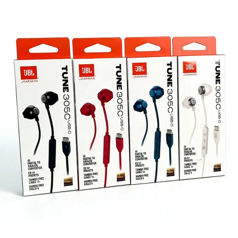 JBL TUNE305C Type C Wired Earphones Semi In-ear Headphones Plug And Play HiFi Stereo Earbuds For Android Smartphones - 6