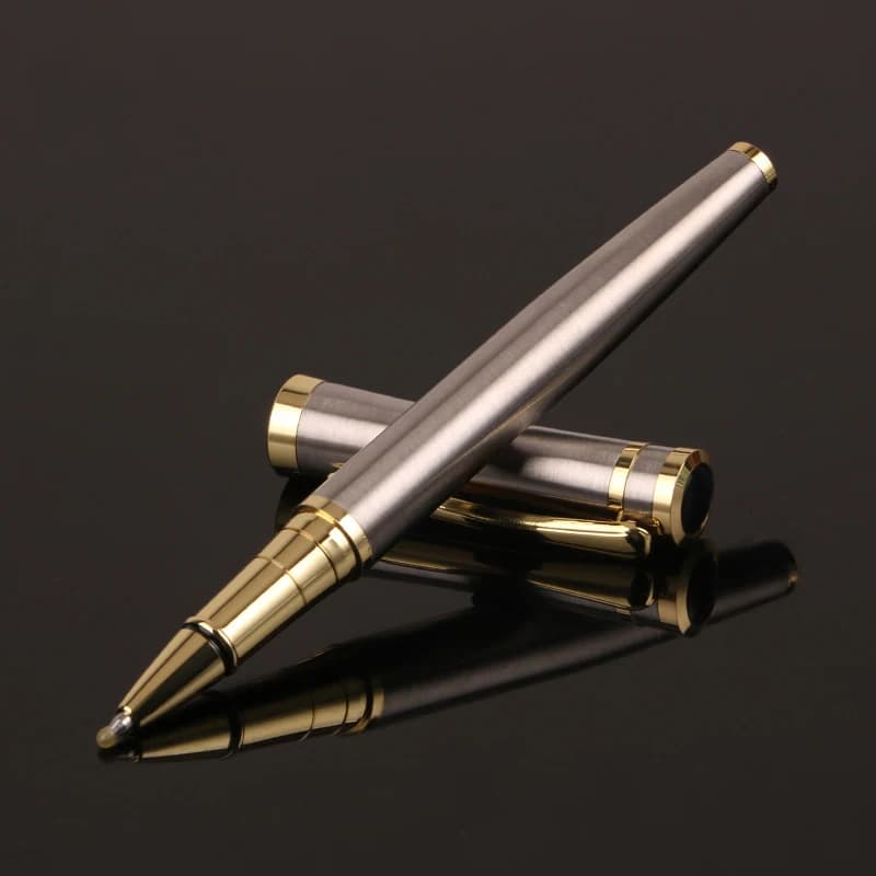 Luxury Metal Silver Black Signature Ballpoint Pens for Business Writing Office Supplies Stationery Customized Logo Name Gift - 4