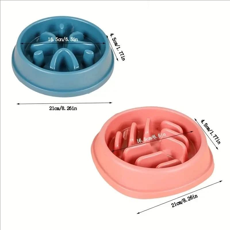 Pet Supplies Dogs and Cats Slow Food Bowl Puzzle Non-Choking Non-Slip Slow Feeder Thickened Plastic Plate Bowl Pet Feeding Bowl - 5