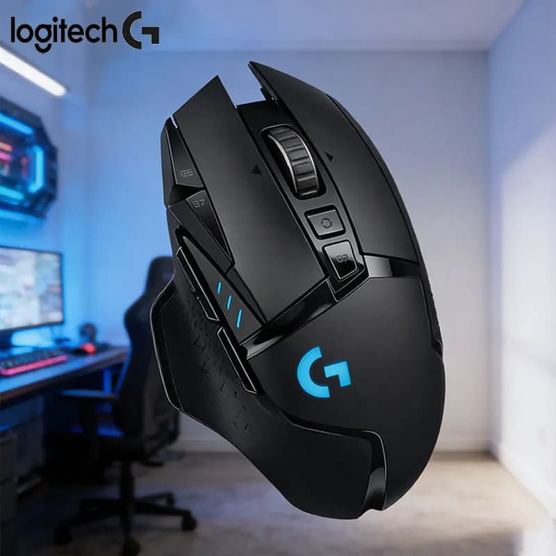 Logitech G502/M750/G304 Esports gaming mouse with programmable buttons and RGB backlight, compatible with desktop and laptop