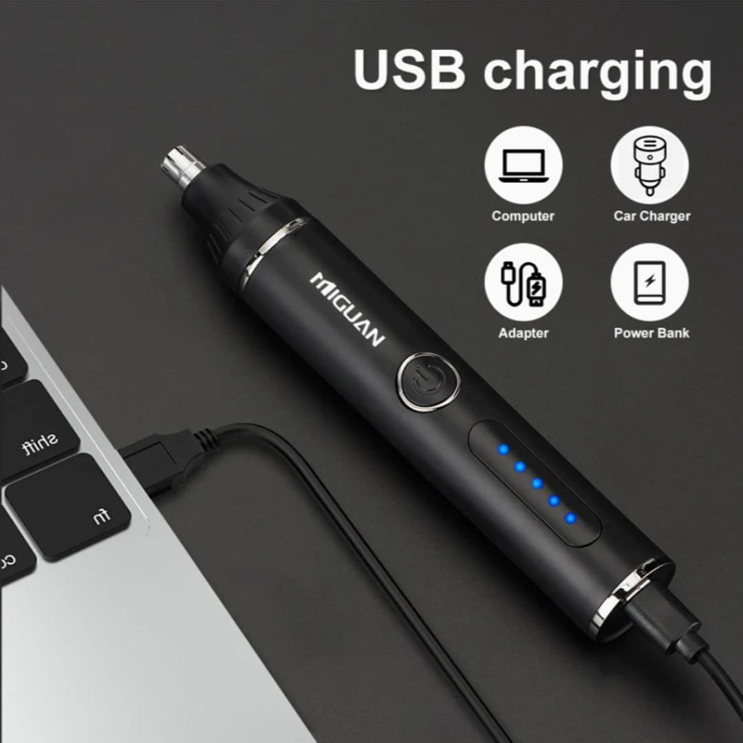 طقم العناية الشخصية للرجال 4 في 1، تشذيب الأنف واللحية والحاجب والمناطق الحساسة، متعدد الوظائف - 5