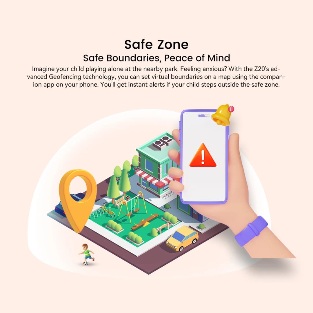 ساعة بلاك فيو زيد 20 الذكية للأطفال مقاومة للماء IP67، اتصالات طوارئ 4G، مراقبة، تتبع الموقع عبر GPS +LBS+WIFI - 5