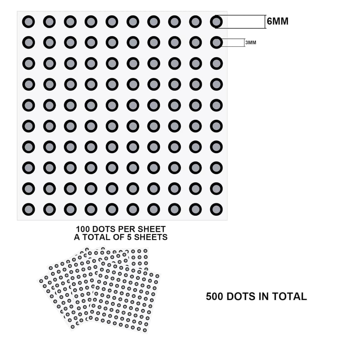 Creality Official 3mm(1 Sheet 120 Dots)and 6mm（1 Sheet 50 Dots) Scanning Marker, Diffuse Reflection Markers for 3D Scanner - 2