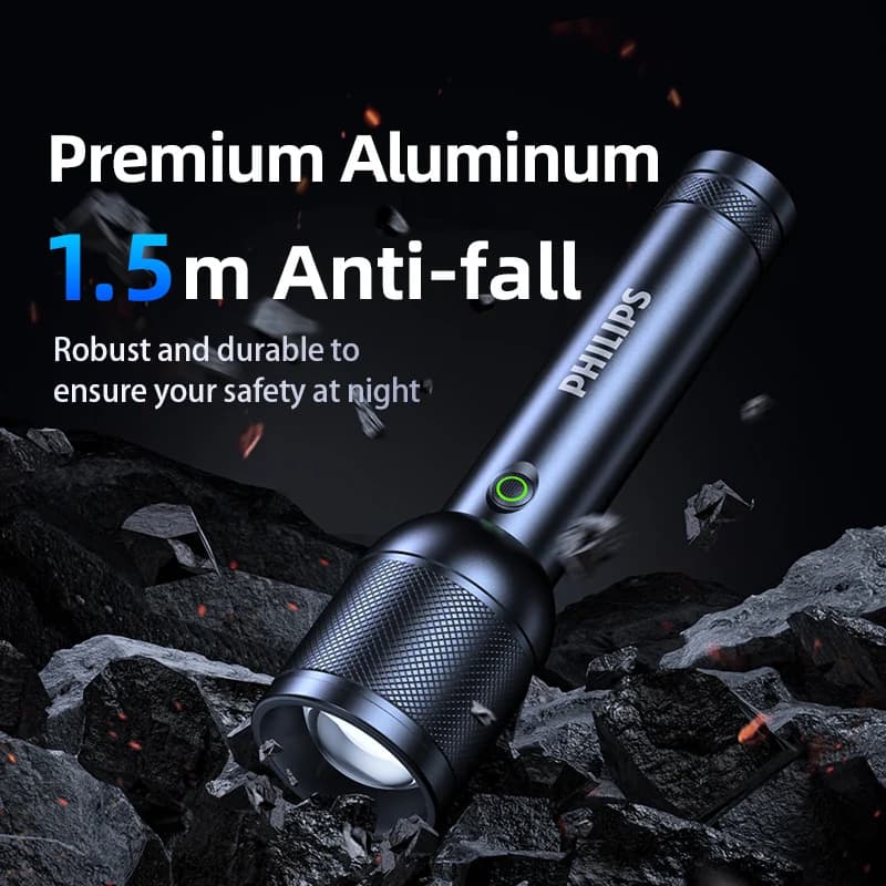 Philips 3200 Lumen LED Flashlight 1000m Portable Powerful Bright Flashlights Camping Lamp for Outdoor Hiking Self Defense - 2