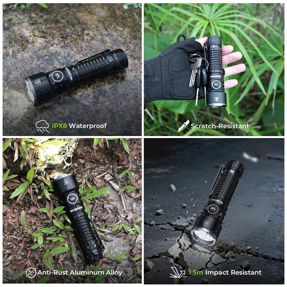 Wurkkos TS28 EDC Flashlight 3200 lm Rechargeable 21700 Battery 506m Beam Distance Magnetic Tail Cap Self-Defense Flashlight - 5