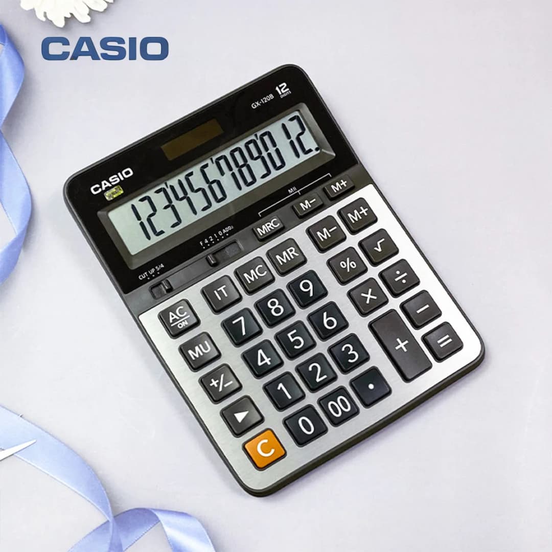 CASIO GX-120B/MX-120B/DX-120B Business and Financial Accounting Office Calculator, Large Screen, Large Buttons