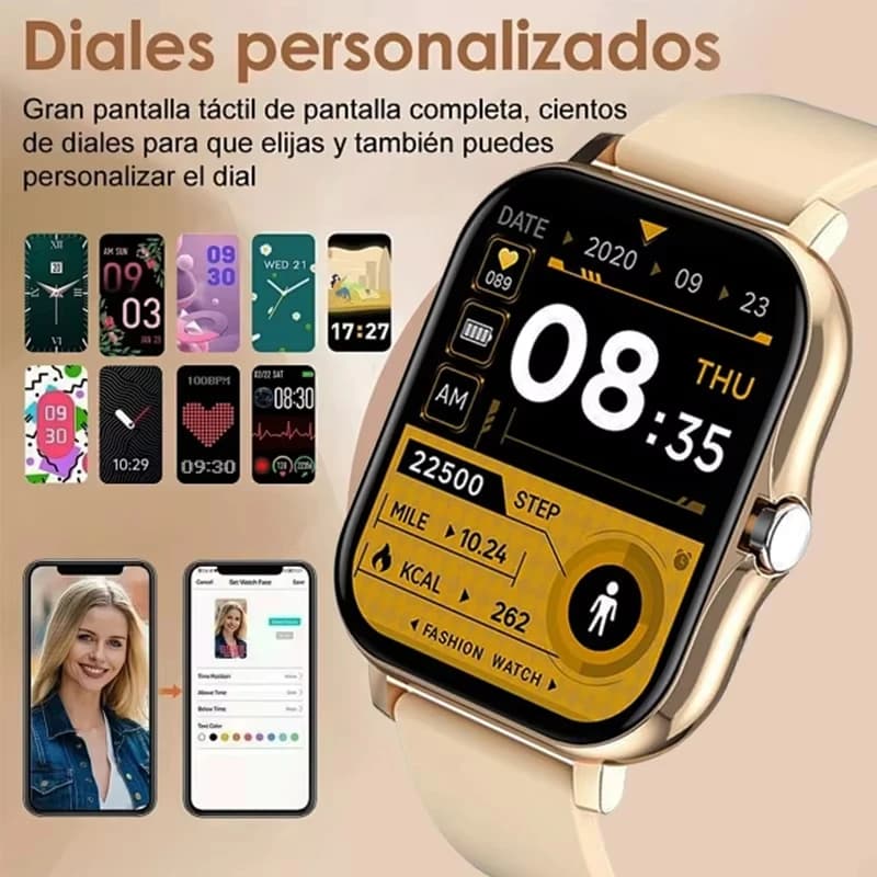LAXASFIT New Smart Watch HD Display Answer Call Make Calls Message Preview Sport Modes Smartwatch DIY Dial Men Women - 2