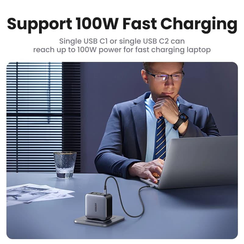 UGREEN USB Charger 100W GaN Charger for Macbook Tablet Fast Charging for iPhone Xiaomi USB Type C PD Charge for iPhone 17 16 15 - 4