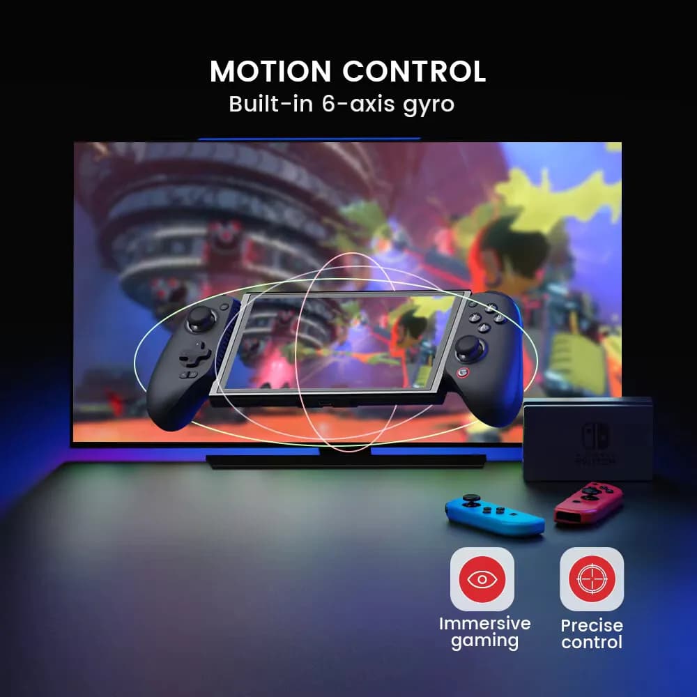 ذراع تحكم GameSir G8 بلس لنينتندو سويتش 2/1 وستيم بي سي وهاتف، متوافق مع iOS وأندرويد، مع عصي تحكم بتأثير هول وزناد تناظري - 6