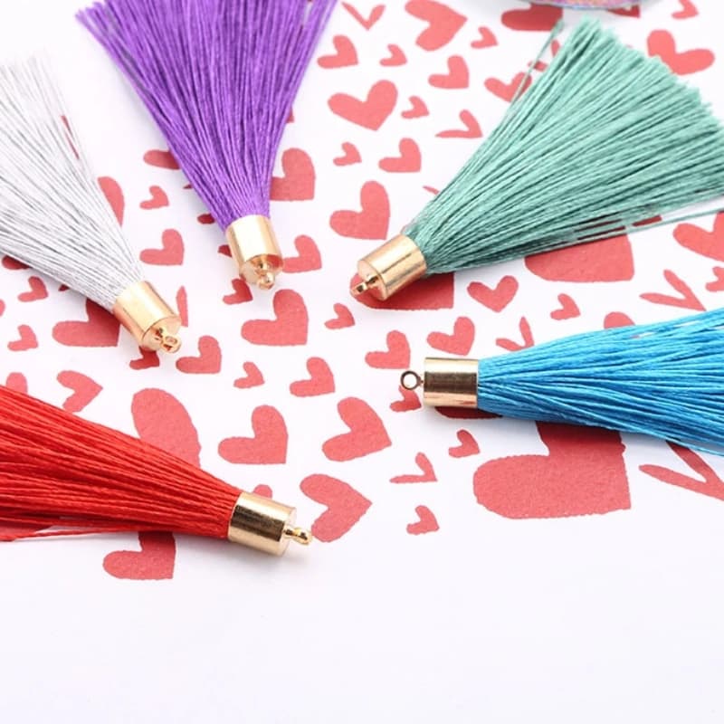 10pcs/Lot 6cm DIY Home Clothing Decoration Polyester Silk Tassel Cotton Sewing Curtain Accessories Pendant Car - 2