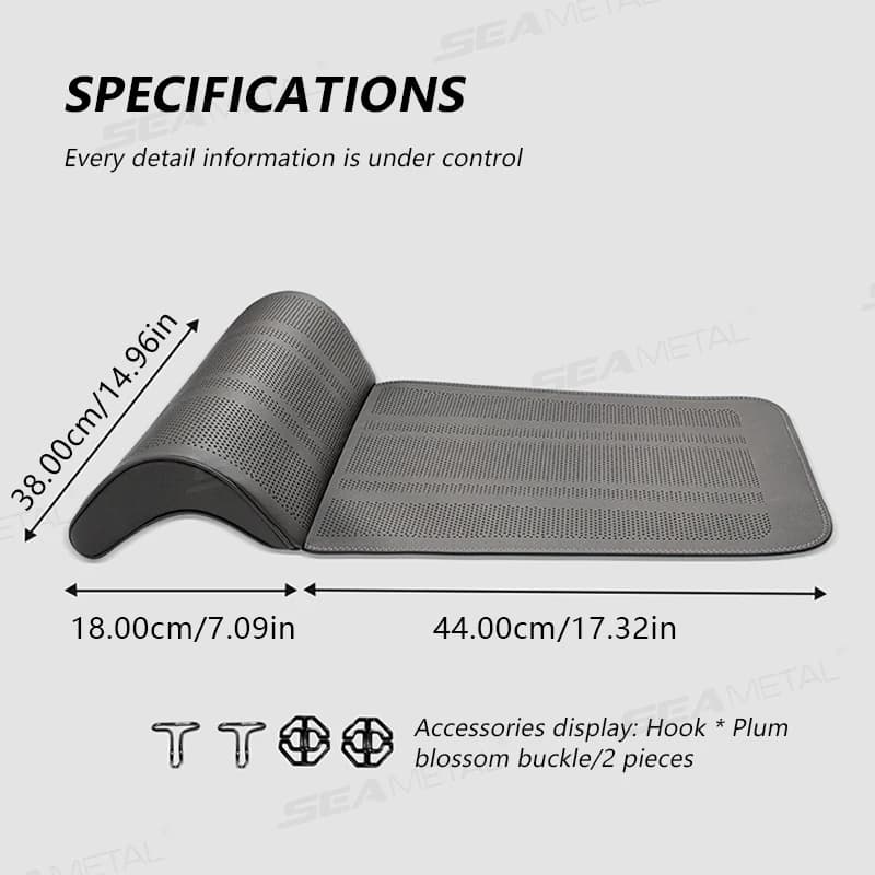 SEAMETAL Car Seat Cushion with Leg Support Universal Car Seat Protection Cover with Extension Leg Rest Padding Relieve Fatigue - 5