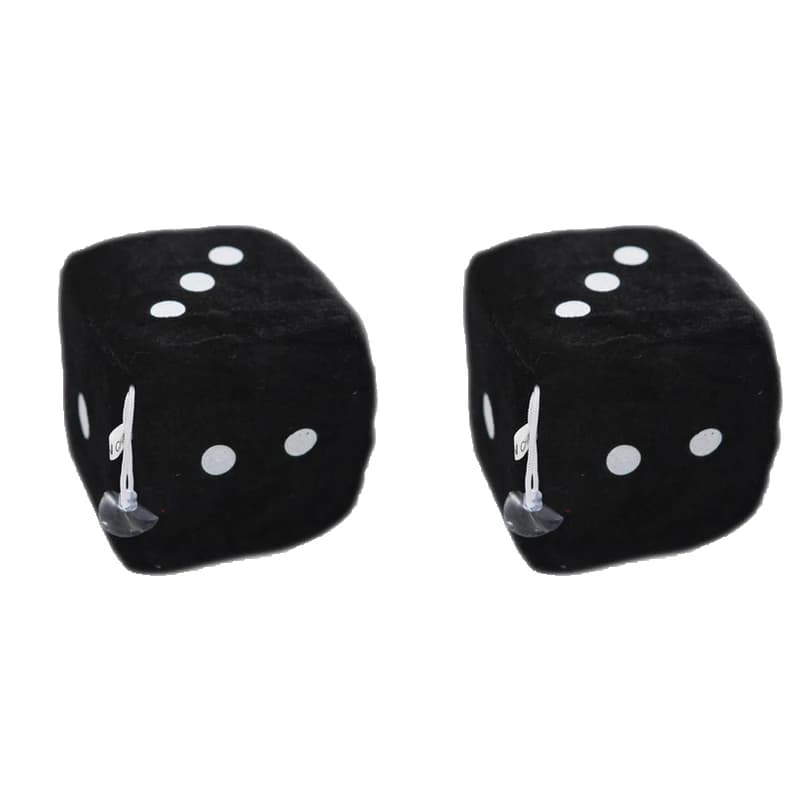 2Pcs Plush Dices Car Hanging Pendant Decor Dice Velvet Dice Model Decoration Rearview Mirrors Styling Car Accessories Interior - 6