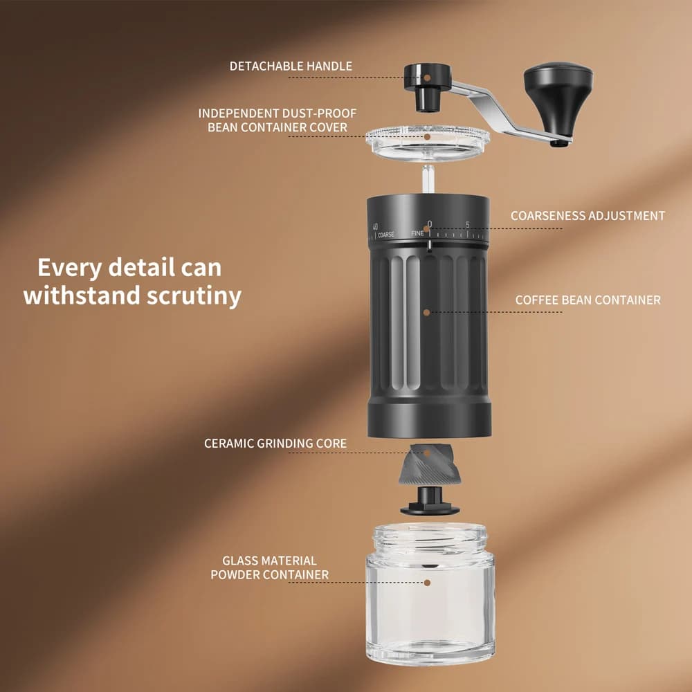 Manual Coffee Grinder External Scale 40 Gear Adjustable Ceramic Grinding Core High-Quality Professional Home Coffee Making Tool - 4