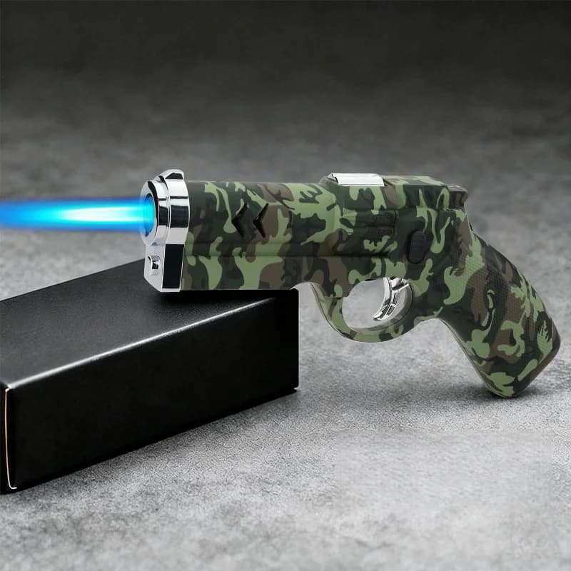 New Creative High Power Butane Gas Turbine Lighter Outdoor Windproof Metal Cigar Lighter Kitchen BBQ Ignition Tool Men's Gift - 6