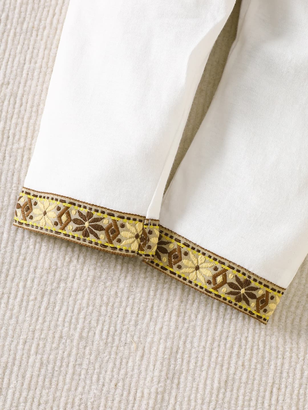 طقم ملابس تقليدية للأولاد من IURNXB، ثوب شرق أوسطي، زي مهرجان دبي، بنطلون بحواف ذهبية، ملابس عرقية إسلامية للأطفال من 1-3 سنوات - 6