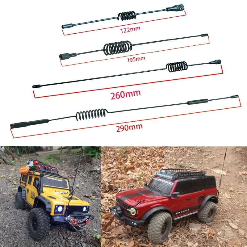 قطعة ديكور محاكاة هوائي معدني لسيارات RC الزاحفة 1/10 1/18 1/24 تراكساس TRX4M TRX4 برونكو المدافع RC4WD SCX24