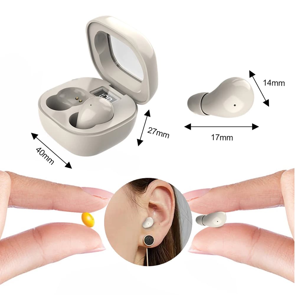 سماعات نوم صغيرة لاسلكية بلوتوث سماعات ستيريو هاي فاي سماعات أذن غير مرئية مخفية داخل الأذن سماعات رياضية للهواتف الذكية - 6