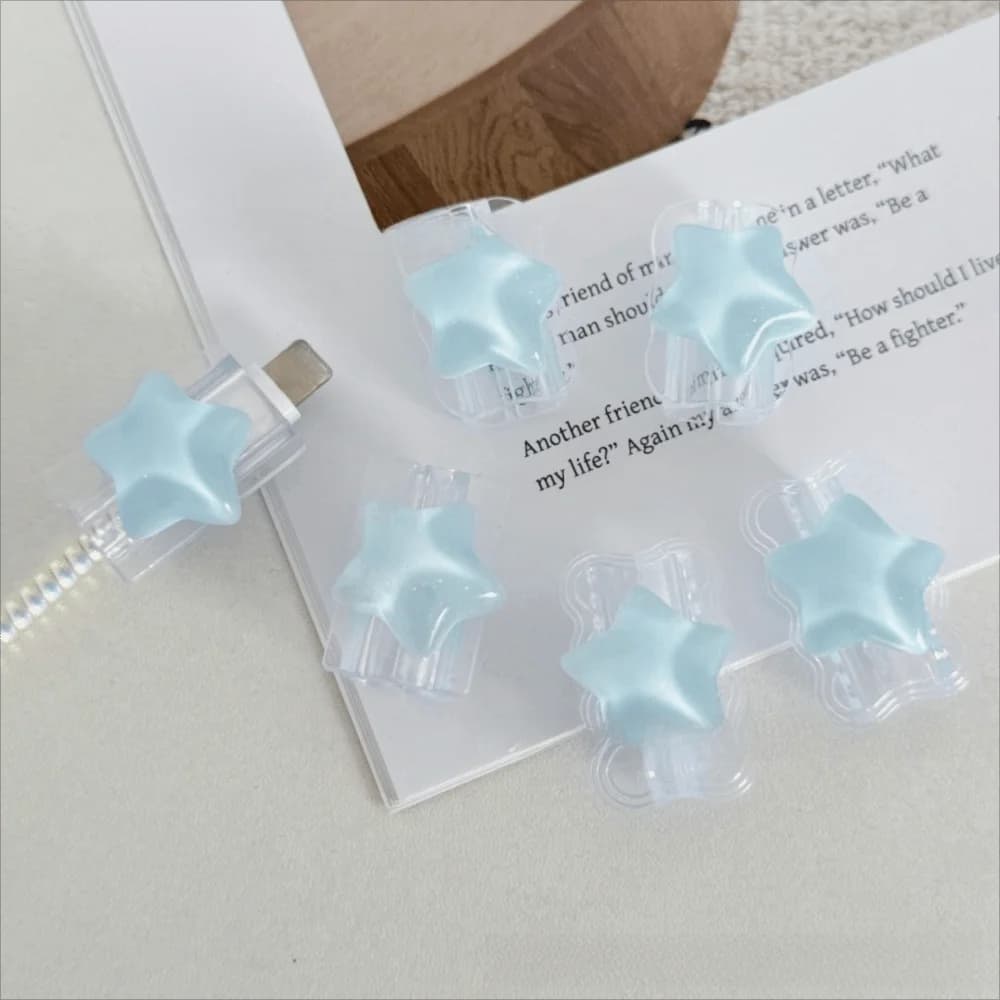 Korea Style 3D Ocean Stars Protector Cover Cute Portable Accessories USB Cable Protector for Apple 18/20W Travel Use