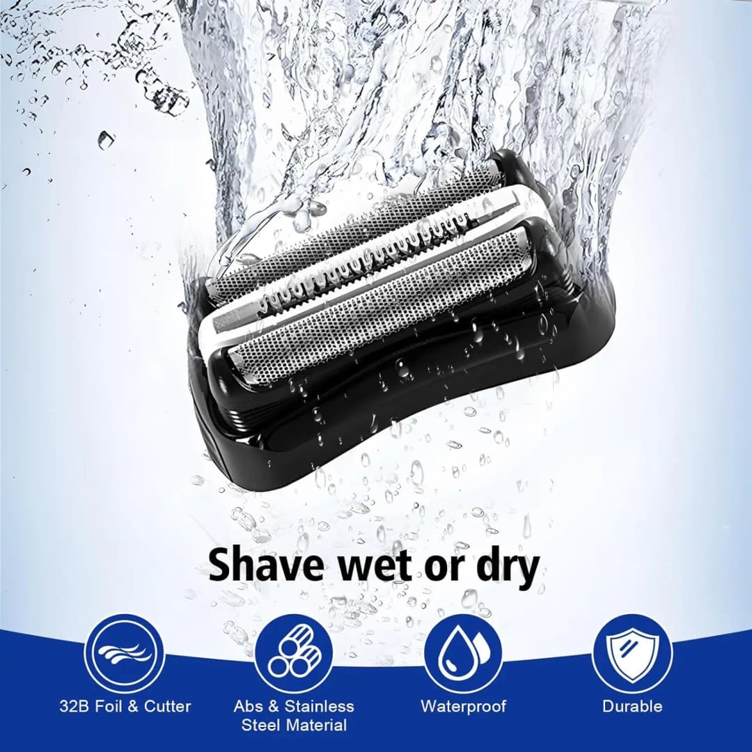KVIFO 32B Shaver Replacement Head for Braun Series 3 3000s 3010s 3020s 3030s 3040s 300s 301s 310s 320s 330s 340s Electric Shaver - 5