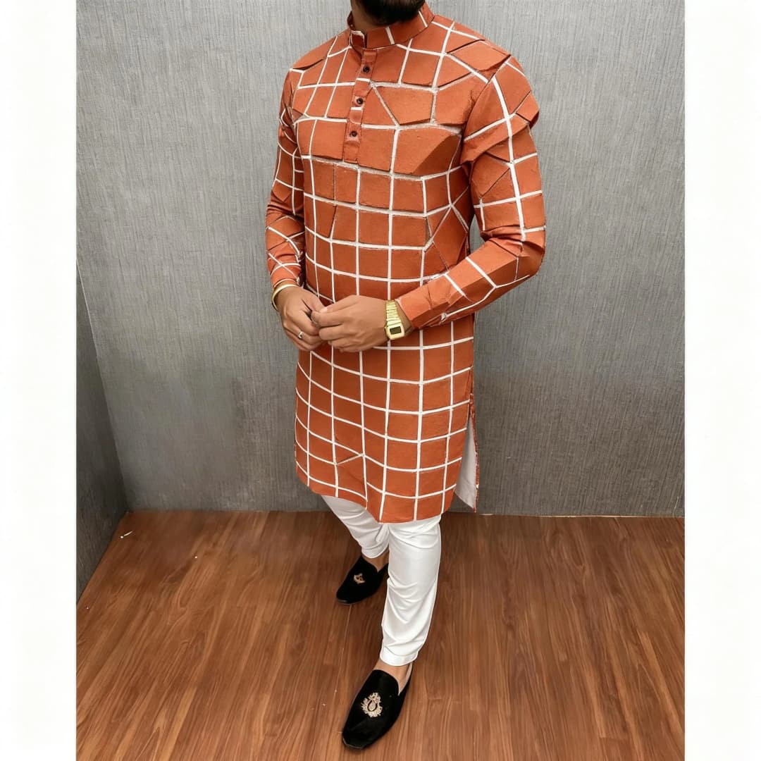 Longline White Shirts Muslim Men Prayers Clothes Luxury African Style Bronzing Vestido Arabe Para Hombre Tenue Marocaine Homme - 6