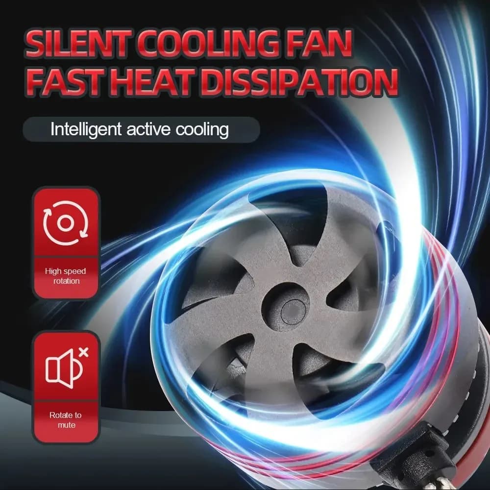 2 قطعة ترقية 9005/HB3 9006/HB4 H7 H11 H4 H1 LED مصابيح أمامية عالية ومنخفضة الشعاع 130 واط 23000LM 500% أكثر إشراقا 6000 كيلو التوصيل والتشغيل مع مروحة - 5