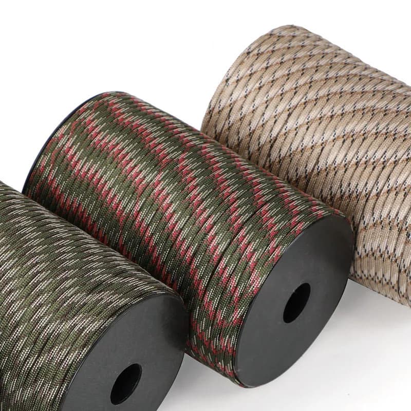 100/50M 550 Military Standard 9-Core Paracord Rope 4mm Outdoor Parachute Cord Survival Umbrella Tent Lanyard Strap Clothesline - 3
