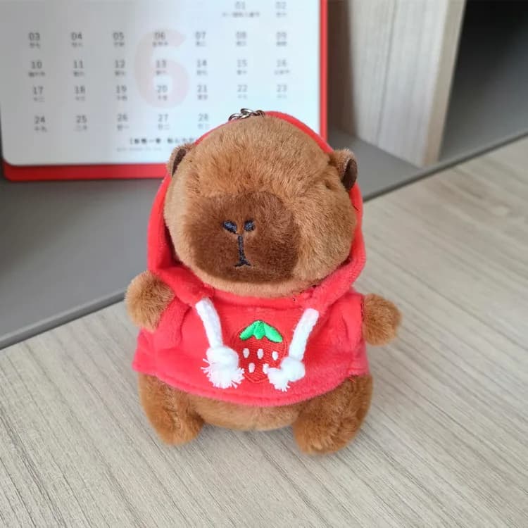 لينة كابيبارا ألعاب من نسيج مخملي مع أجنحة صغيرة الحجم محاكاة دمية الحيوانات المحشوة هوديي أنيمي لعبة رقيق هدية الطفل - 3