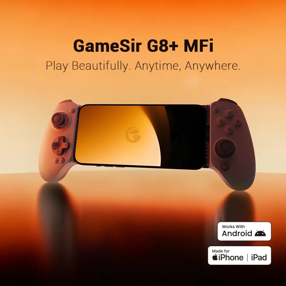GameSir G8+ MFi Wired Mobile Gaming Controller for  iPhone, iPad, and Android  Hall Effect Joystick Trigger, 1000Hz Polling Rate
