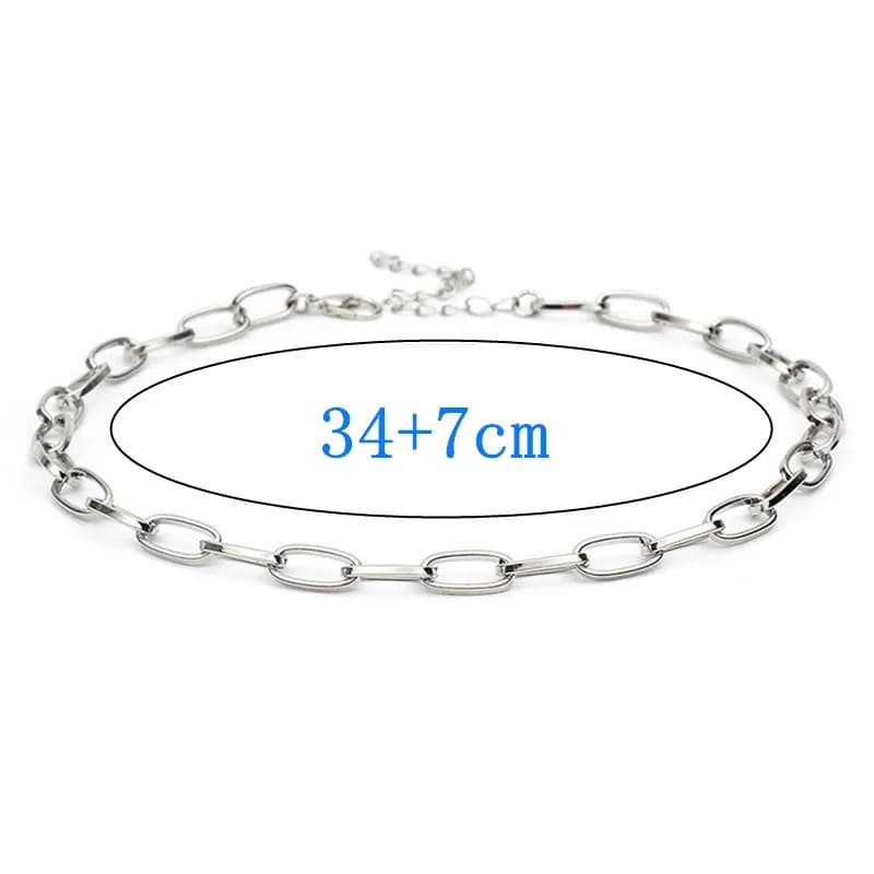 Sexy Clavicle Short Punk Gold Color Big Chains Necklaces Gothic Jewelry Women Pendant Choker Neckalce Girl Valentine's Day Gift - 4