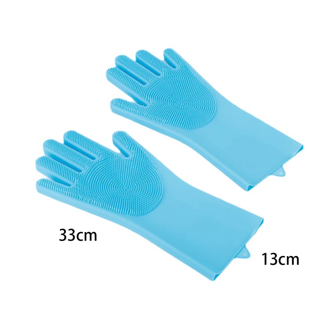 Pet Grooming Cleaning Gloves Dog Cat Bathing Shampoo Glove Scrubber Magic Dishwashing Cleanner Sponge Silicon Hair Removal Glove - 5