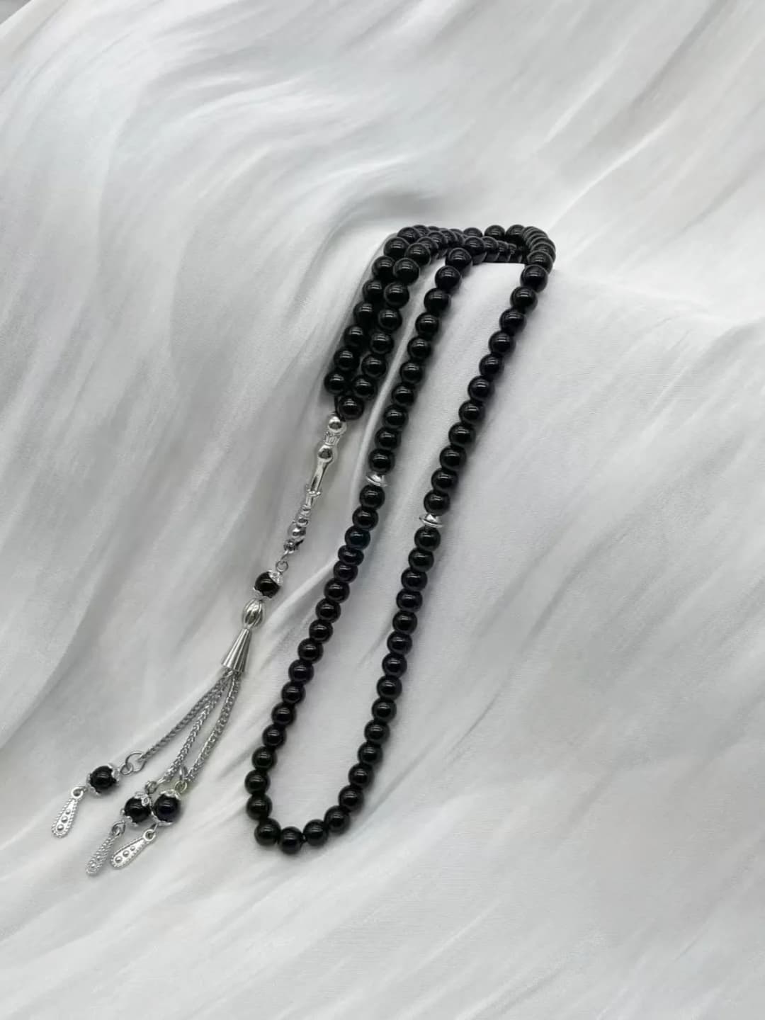 Handmade Glass Tasbih | Muslim Prayer Beads with Elegant Tassel | Daily Use Islamic Rosary & Fashion Spiritual Bracelet - 6