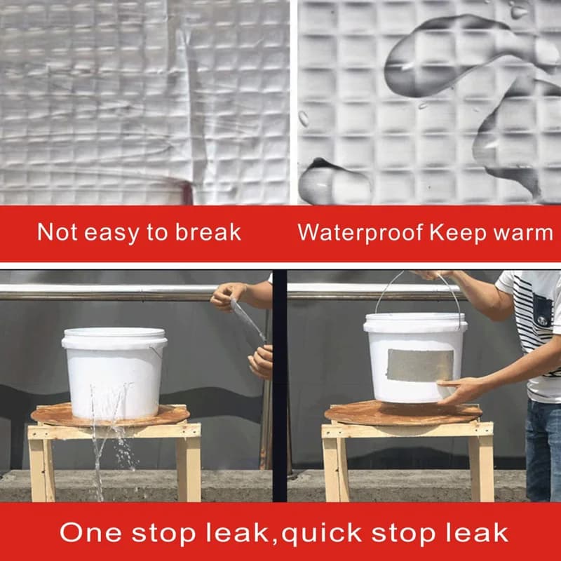 شريط مانع تسرب بيوتيل مقاوم للماء شريط قنوات بيوتيل لإصلاح النوافذ والقوارب وختم الزجاج وغرف الشمس والبلاط رقعة سقف EPDM - 4