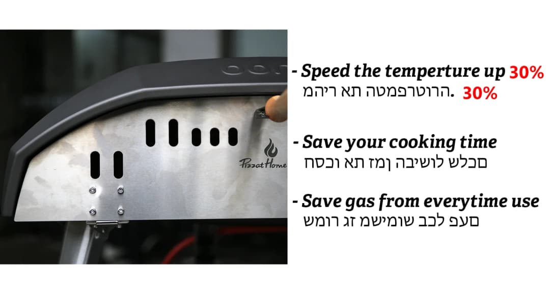 باب فرن بيتزا من الفولاذ المقاوم للصدأ مقاس 16/12 بوصة، مثالي لفرن OONI Koda مقاس 16/12 بوصة - 3