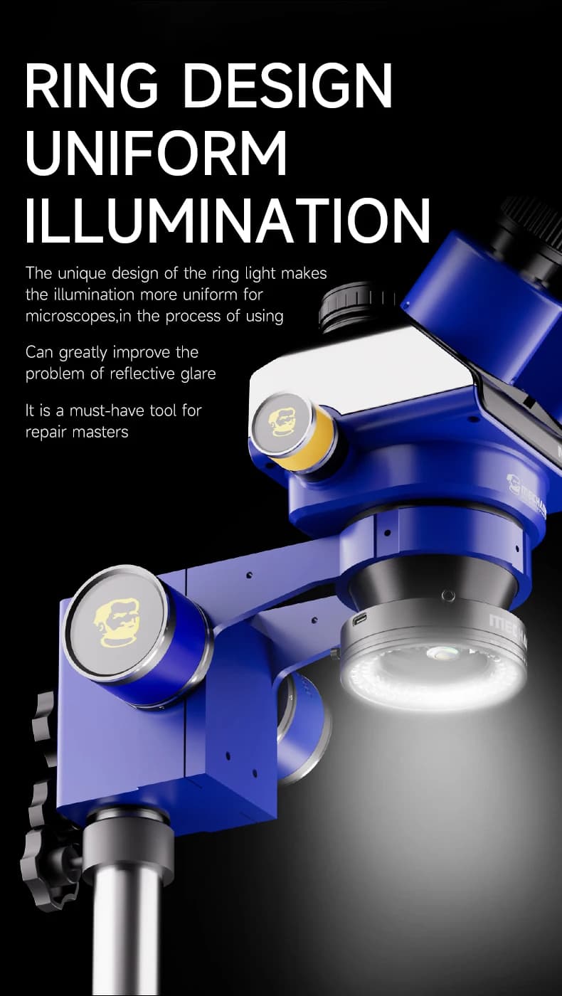 【MECHANIC】 LS720+ LS360 Microscope Ring Light Polarized Ring Lamp Eliminates Reflection for Soldering Repair Stereo Microscopes - 3