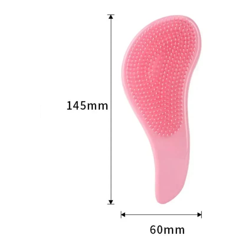 فرشاة شعر ناعمة بلاستيكية، مشط تدليك صغير، فرشاة فك تشابك الشعر، أداة تصفيف شعر احترافية لصالونات الحلاقة - 5