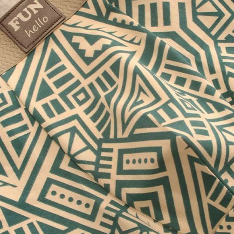 Men's Breathable Comfortable Underwear American Style Personalized Boxer Shorts Printed Trendy Ethnic Retro Square Underpant - 6