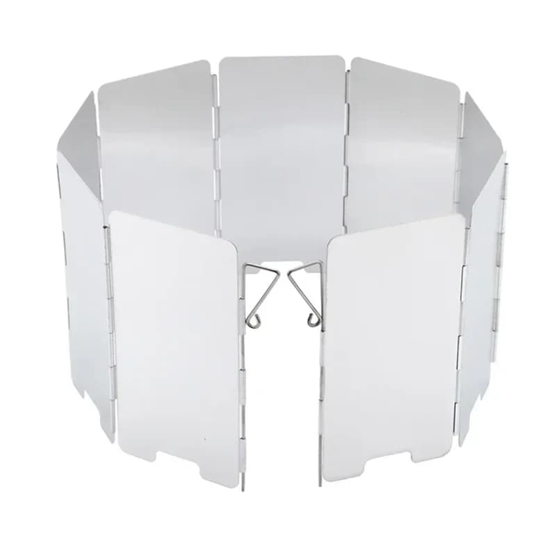 موقد غاز قابل للطي مع 9 لوحات، شاشة واقية من الرياح، مناسب للتخييم والطبخ في الهواء الطلق - 6