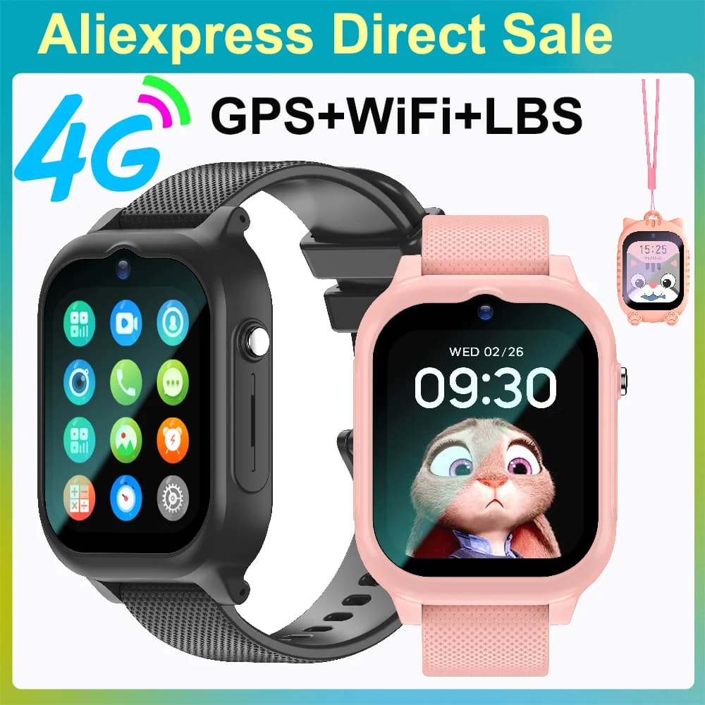 ساعة ذكية جديدة للأطفال 4G GPS WIFI مكالمة فيديو SOS الطفل Smartwatch كاميرا مراقبة الصوت المقتفي موقع ساعة الهاتف