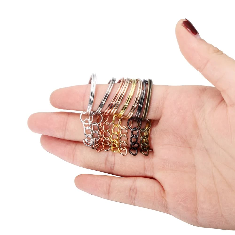 110 قطعة المفاتيح المفتوحة الانتقال خواتم العين دبابيس صنع المجوهرات اكسسوارات أطقم DIY بها بنفسك الايبوكسي الراتنج مفتاح سلسلة حلقة المعلقات - 6