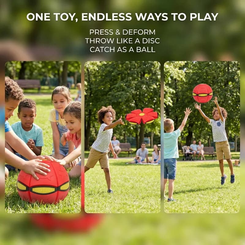 Flying UFO Throw Disc Ball – Outdoor Garden Basketball Game Toy for Kids, Flat Throw Flying Disc Fun Activity Toys - 2