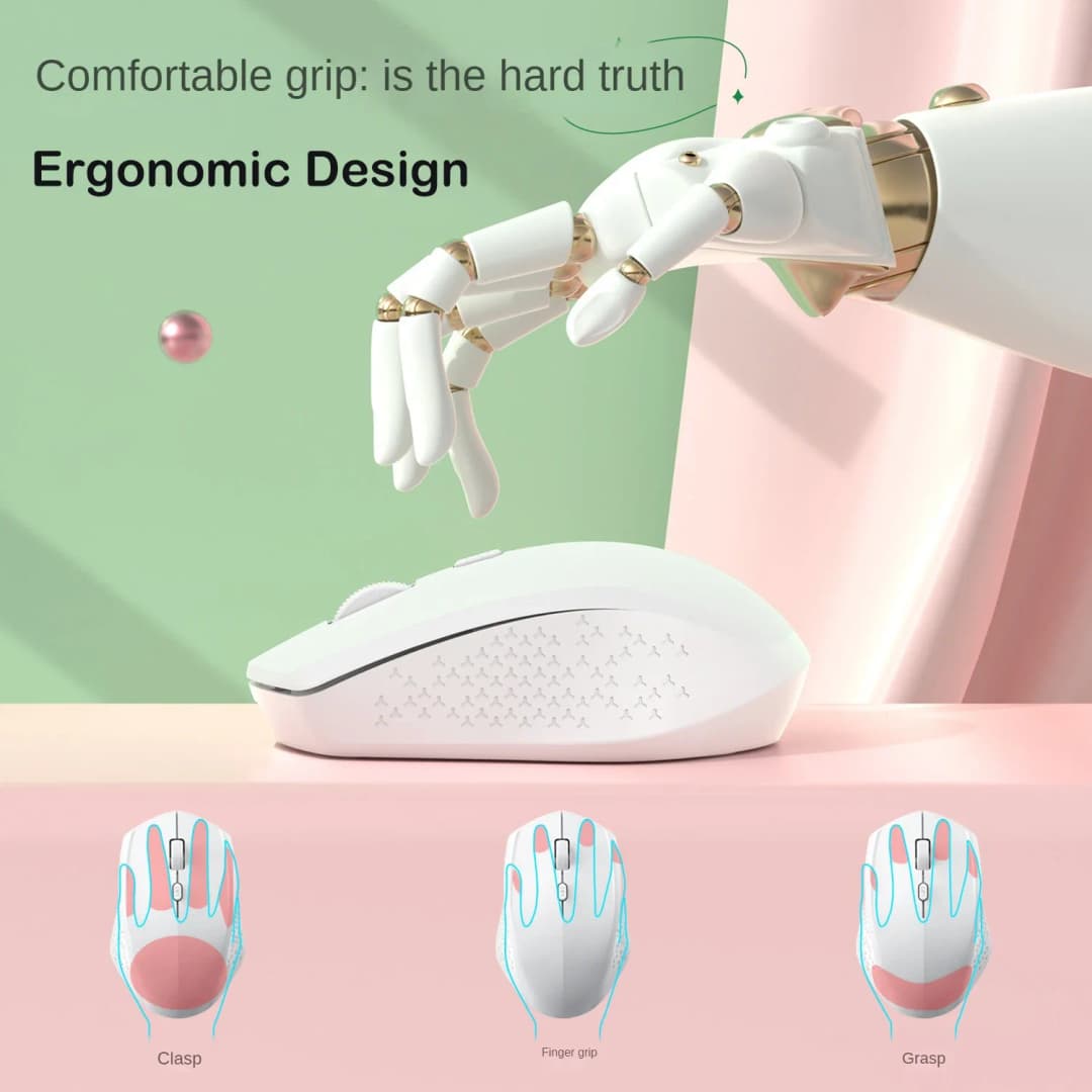 Bluetooth 5.2 Mouse 2.4G Wireless Mouse Dual-Mode Silent Mouse Rechargeable Gaming Mouse 1600DPI For Laptop Computer Win Mac OS - 6