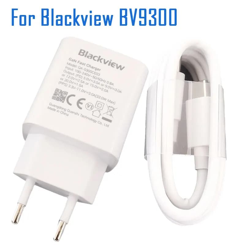 شاحن أصلي جديد من بلاك فيو BV9300 محول شحن سريع رسمي كابل USB خط بيانات لهاتف بلاك فيو BV9300 برو