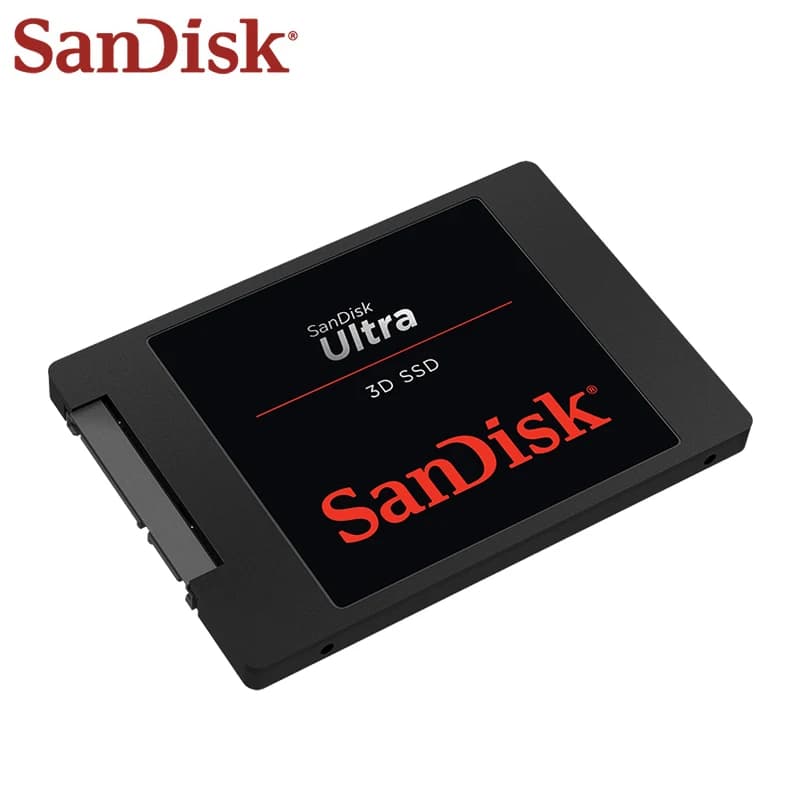 SanDisk Ultra 3D NAND SSD بسعة 500 جيجابايت و1 تيرابايت و2 تيرابايت، بسرعة قراءة تصل إلى 560 ميجابايت/ثانية، محرك أقراص صلبة داخلي SATA III للابتوب - 2