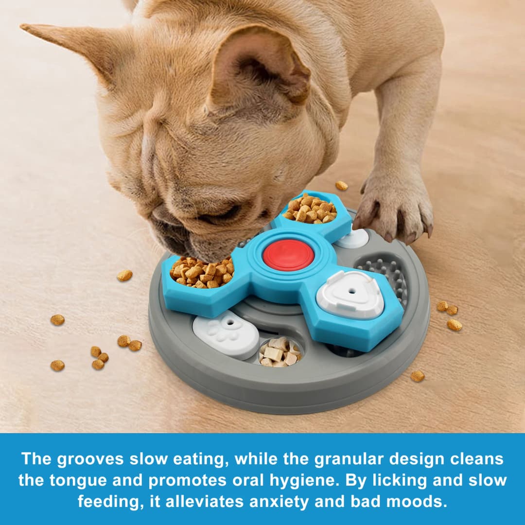 2-Layers Dog Puzzle Toys Slow Feeder Food Dispenser Interactive Increase Puppy IQ Anti-Choking Tableware Dog Licking Plates - 5