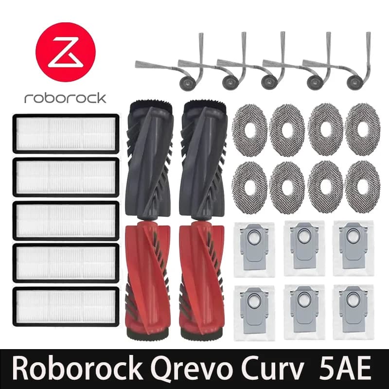 Roborock Qrevo 5AE / Curv / CurvC / Curv S5X 5A1 5XC / Edge / EdgeC / Edge S5A / Edge 5V1 Parts Brush Filter Mop Bag
