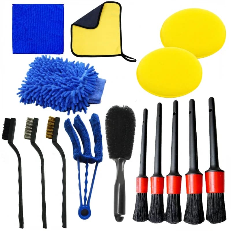 15pcs Auto Air Vent Cleaning Kit Car Detailing Brush Set - Vehicle Interior Gaps Outlet Maintenance Tools